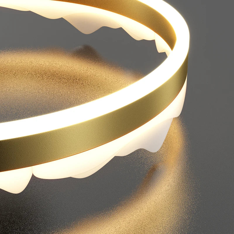 lustre rond créatif de luxe moderne pour décoration maison - vue 7 sur 14