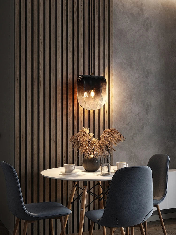 Suspension nordique simple en verre design arrondi