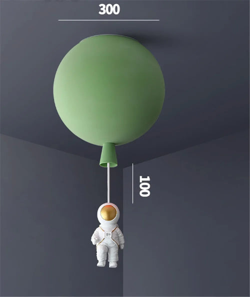 plafonnier led nordique avec astronaute et ballons pour enfants - vue 9 sur 28