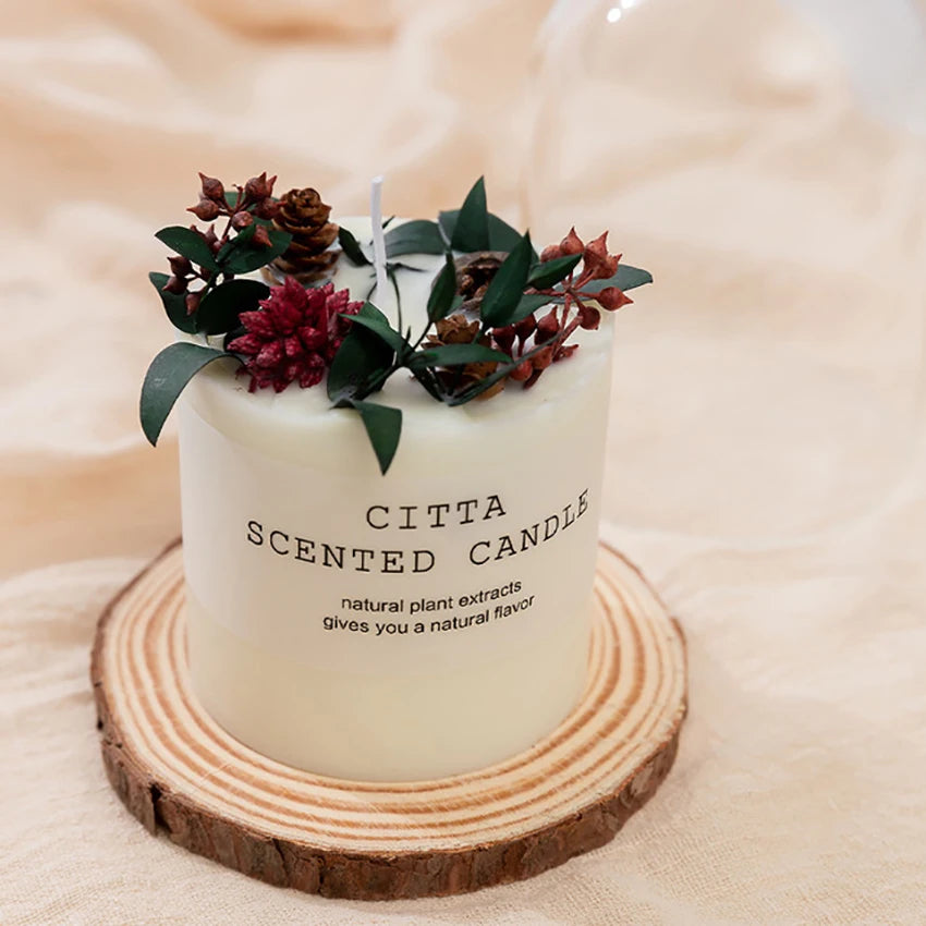 Forest Series Scented Soy Candle with Wooden Holder, 4 Fragrances, Aromatherapy Candles for Home Meditation Decoration, 285g - vue 7 sur 9
