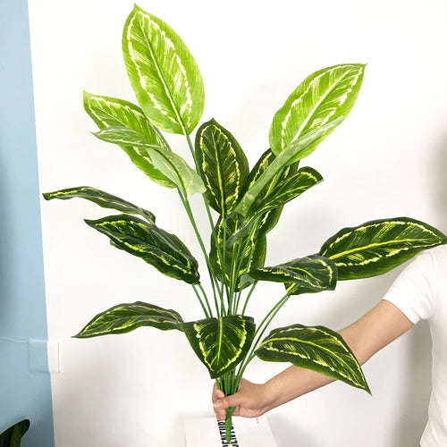 plantes artificielles strelitzia et monstera pour décoration tropicale - vue 9 sur 12
