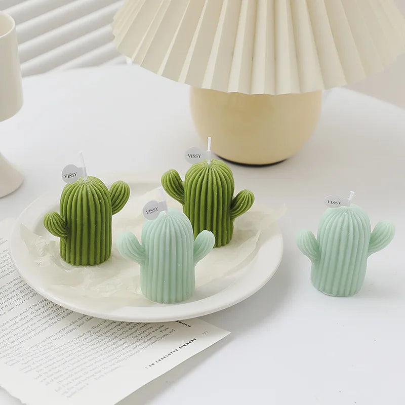 bougies parfumées cactus faites à la main décoratives pour la maison - vue 3 sur 10