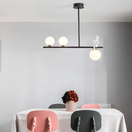 lustre moderne en verre design pour décoration intérieure - vue 5 sur 10