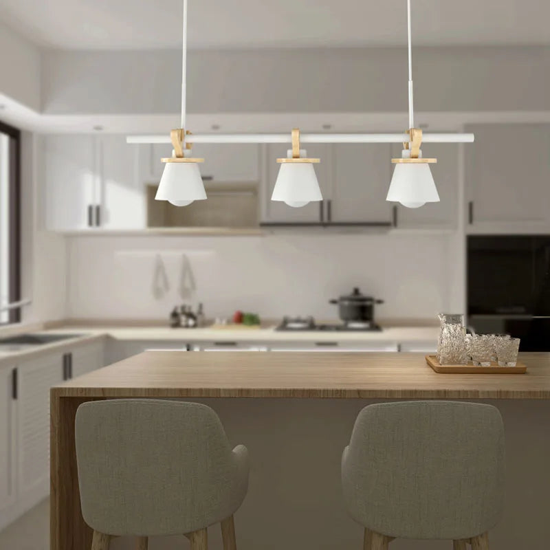 suspension led style nordique avec décoration élan - vue 6 sur 12