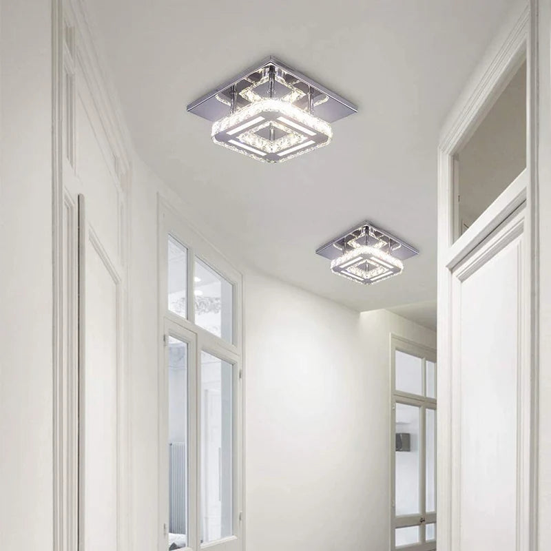 Plafonnier LED décoratives en cristal maison cuisine chambre salon moderne salle à manger Hallw