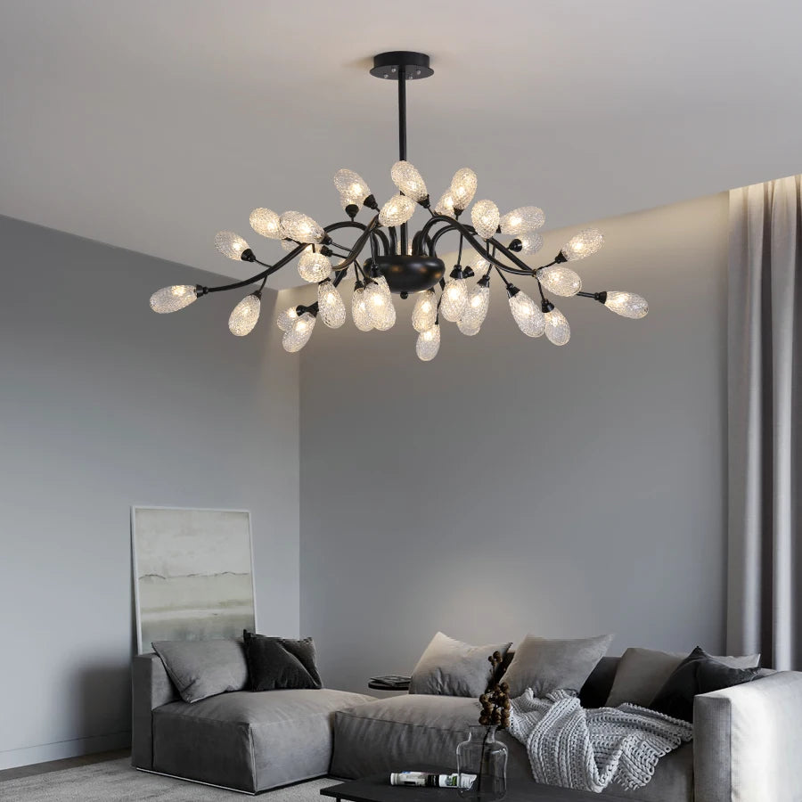 plafonnier led suspendu design moderne luminaire décoratif d'intérieur - vue 4 sur 12