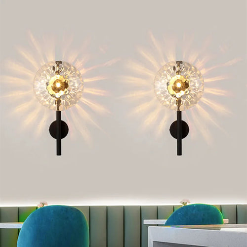 applique murale ceto design rétro en verre rond luxe intérieur