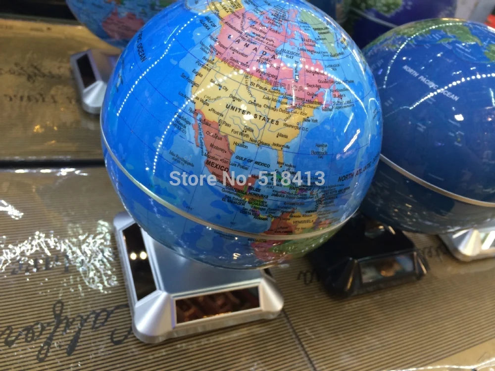 globe solaire rotatif éducatif cadeau d'anniversaire unisexe décoratif - vue 4 sur 4
