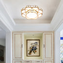 plafonnier led intelligent avec motif de fleur en cristal moderne
