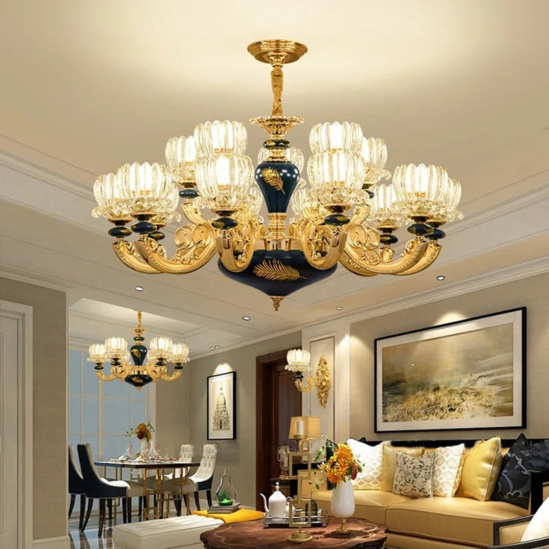 lustre moderne en céramique et verre pour intérieur élégant - vue 3 sur 14