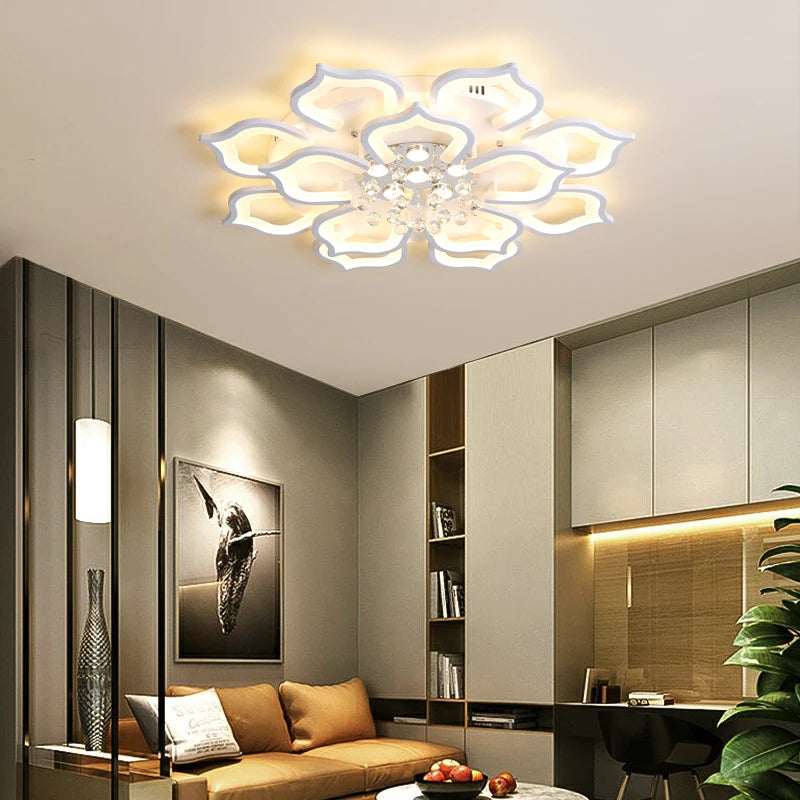 plafonnier led créatif creux sculpté luxueux luminaire intérieur décoration - vue 5 sur 10