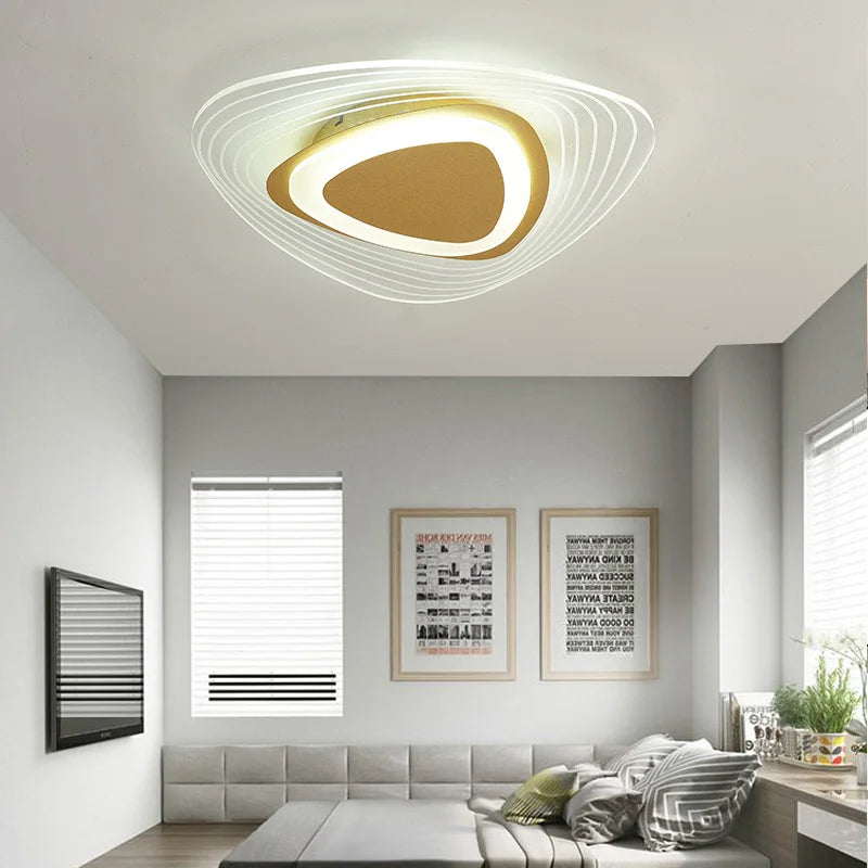 lustre led avec télécommande pour éclairage intérieur moderne - vue 4 sur 12