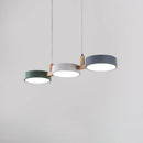 lustre nordique led moderne en bois et métal