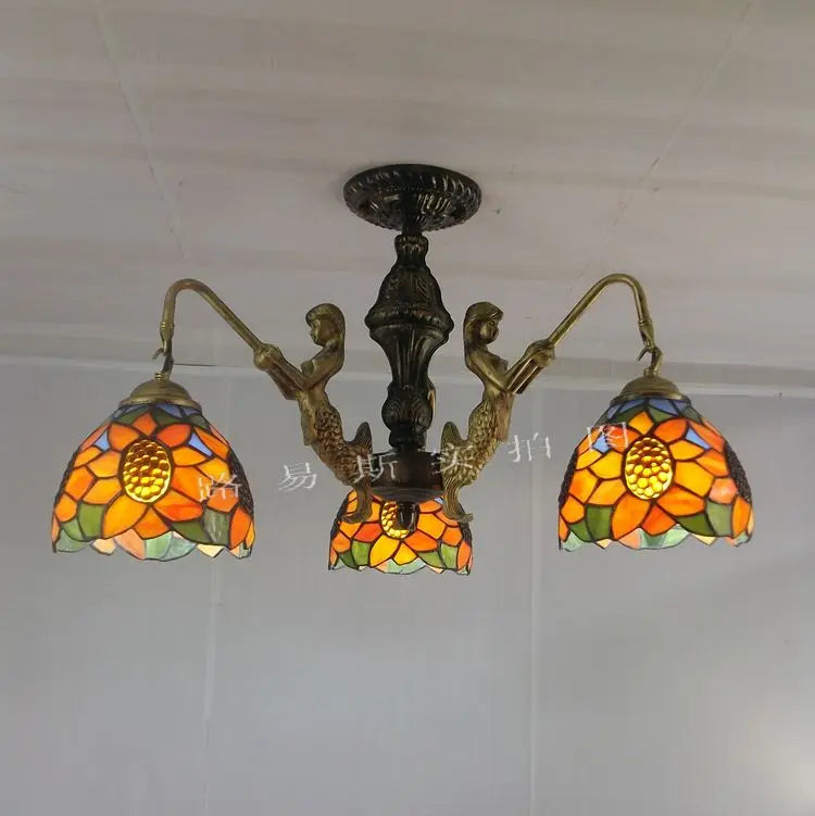 lustre méditerranéen tiffany sirène pour intérieur créatif - vue 4 sur 17