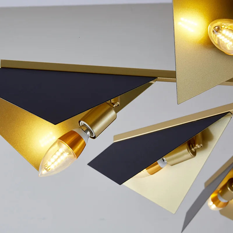 lustre en fer forgé de style nordique éclairage de luxe créatif - vue 5 sur 9