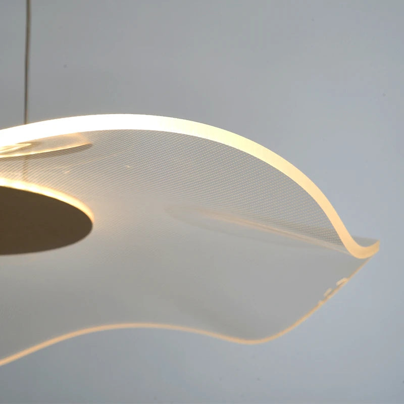 lampe led simple moderne lustre nordique feuille de lotus gradation - vue 3 sur 8