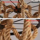 Adjustable vintage hemp rope chandelier for restaurant