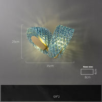 applique murale led en verre de cuivre artistique