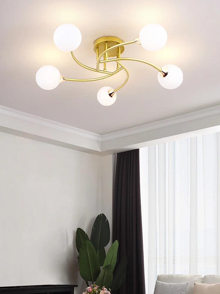 plafonniers modernes simples décoration nordique luminaire créatif - vue 2 sur 17