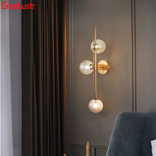 applique murale vintage design minimaliste en fer doré art déco