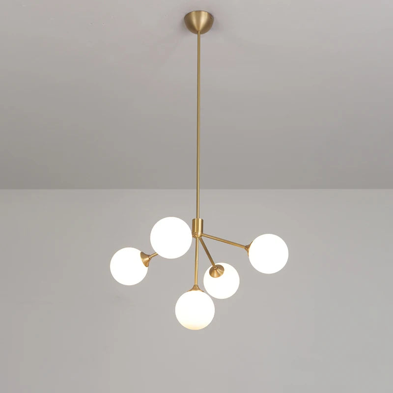 lustre design nordique décoratif avec éclairage led spoutnik - vue 6 sur 9