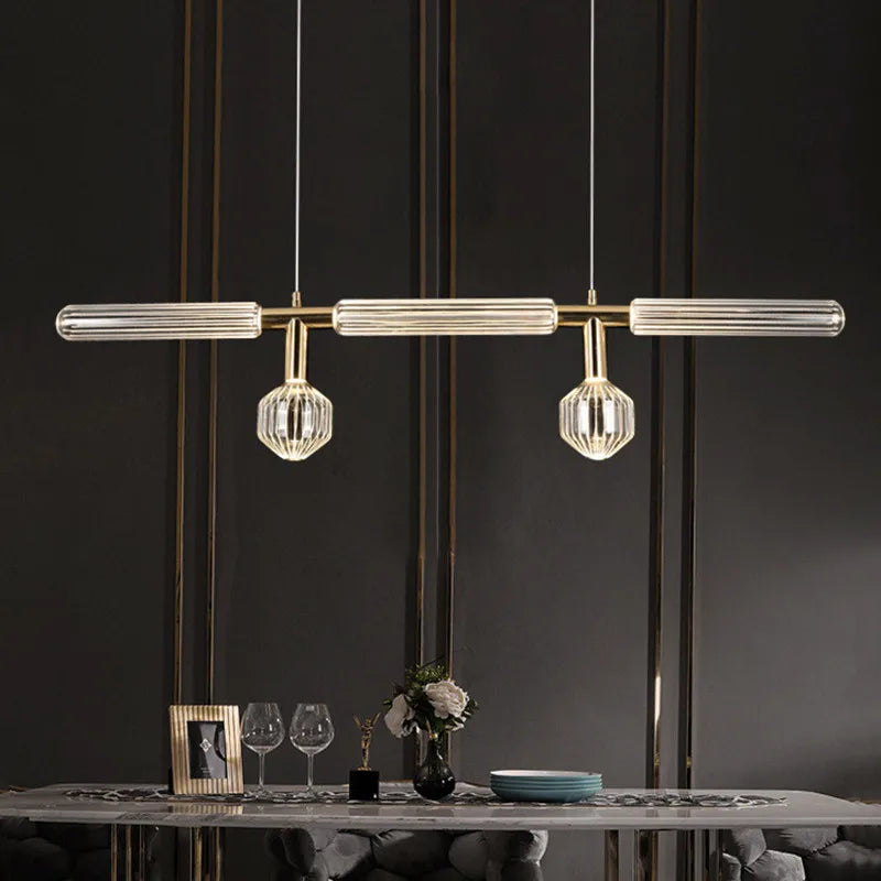 suspension postmoderne en verre transparent pour espaces modernes - vue 6 sur 18