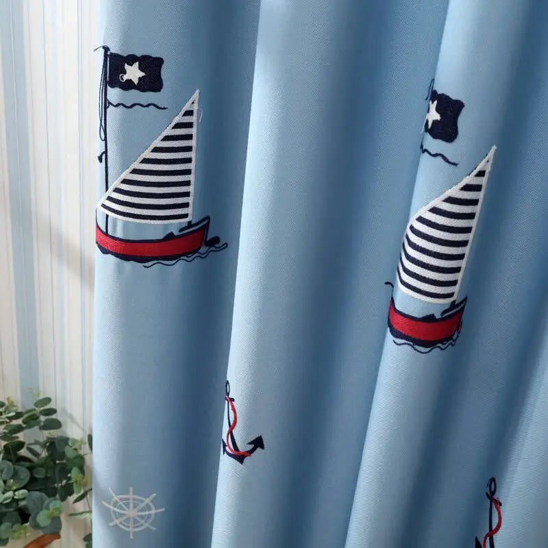 Rideau chambre enfant motif cartoon étoiles fusée - vue 5 sur 8