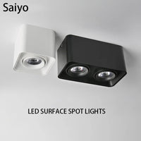 saiyo spot led carré surface réglable pour magasin de cuisine