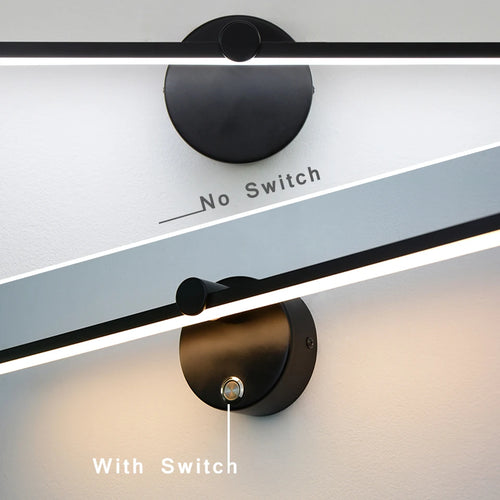 Applique murale d'intérieur LED nordiques 8W blanc/noir appliques murales pour la maison chambre chevet miroir avant avec applique murale Swith AC110V/220V - vue 10 sur 12