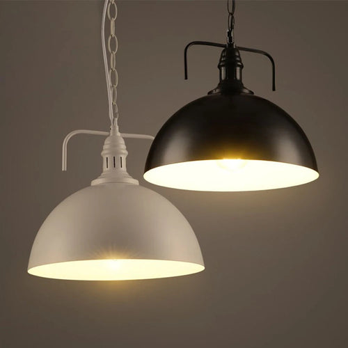 lampe suspension loft style industriel vintage avec abat-jour led