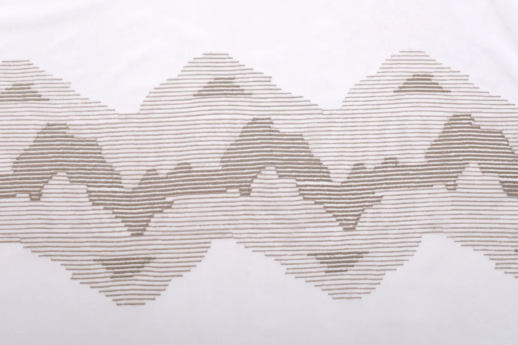 Voilage tulle brodé motifs géométriques style européen salon - vue 8 sur 8