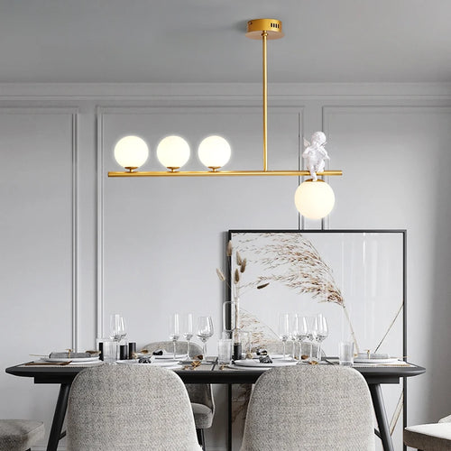 lustre moderne en verre design pour décoration intérieure - vue 4 sur 10
