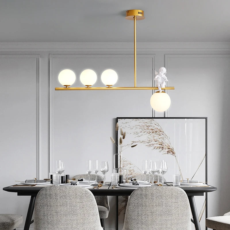 lustre moderne en verre design pour décoration intérieure - vue 3 sur 10