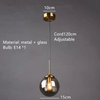 Creative glass pendant light for minimalist interior decor