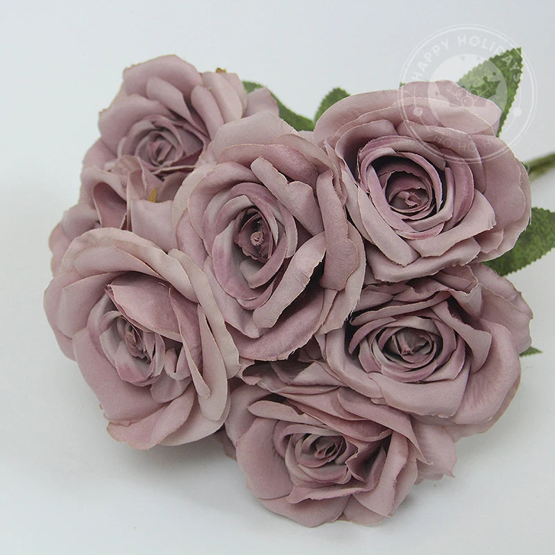 bouquet de roses vintage en soie pour décoration festive