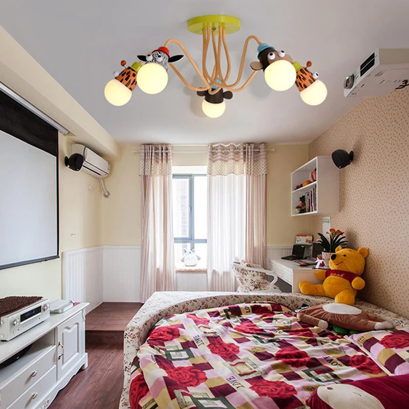 lustre animal pour chambre enfant et salle à manger - vue 3 sur 9
