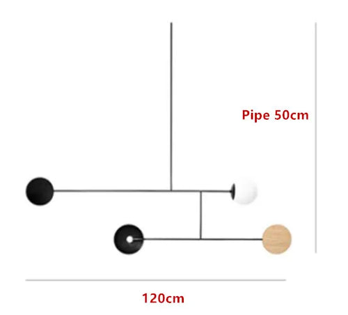 Minimalist retro designer chandelier for contemporary interiors - vue 11 sur 12