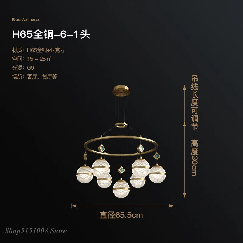 lustre moderne minimaliste en cristal luxueux 2021 - vue 7 sur 8