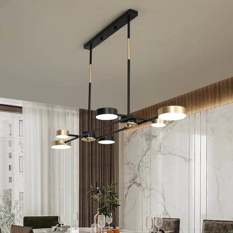 lustre led moderne nordique avec suspension décoratives - vue 4 sur 9