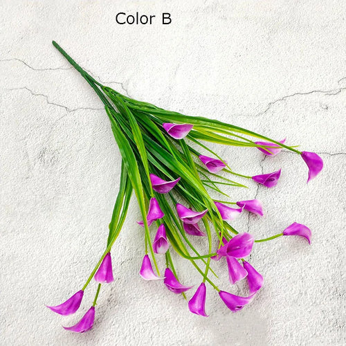 bouquet de 25 têtes de mini calla artificiel décoration florale élégante - vue 4 sur 12