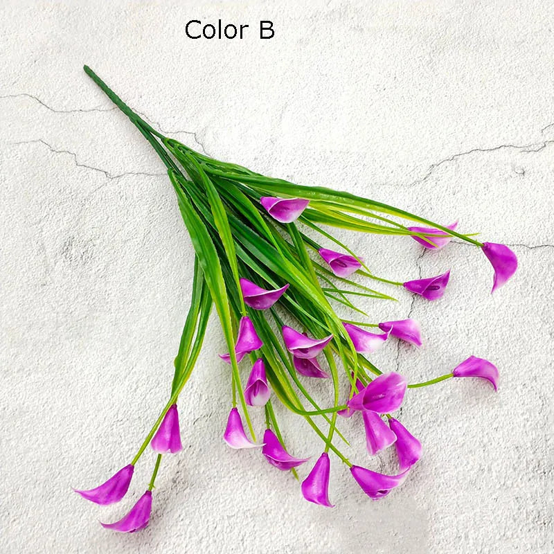 bouquet de 25 têtes de mini calla artificiel décoration florale élégante - vue 3 sur 12