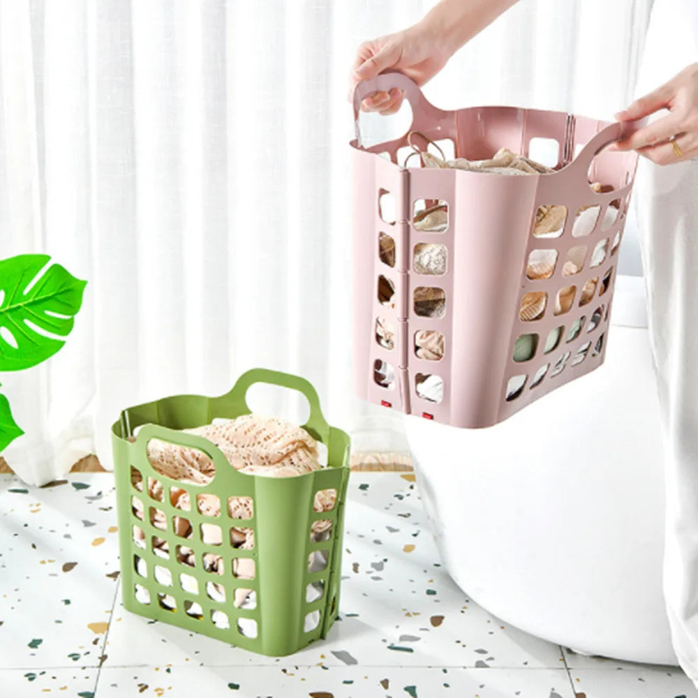 panier à linge pliable mural pour rangement de vêtements - vue 4 sur 9