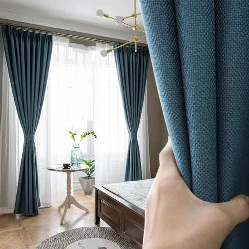 Rideau occultant épais moderne pour salon chambre - vue 2 sur 12
