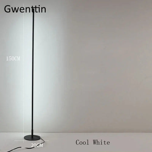 Minimalist nordic style LED floor lamp for elegant interiors - vue 9 sur 10
