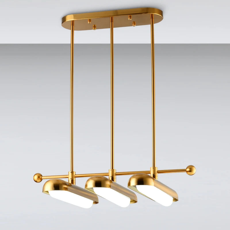 lustre doré art déco en verre et fer pour un éclairage élégant - vue 4 sur 12