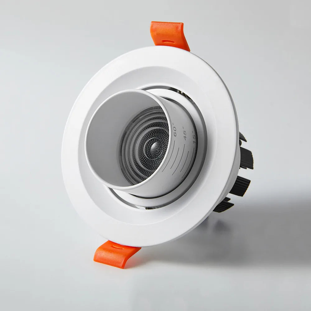 plafonnier led cob encastré avec angle de faisceau réglable - vue 7 sur 6
