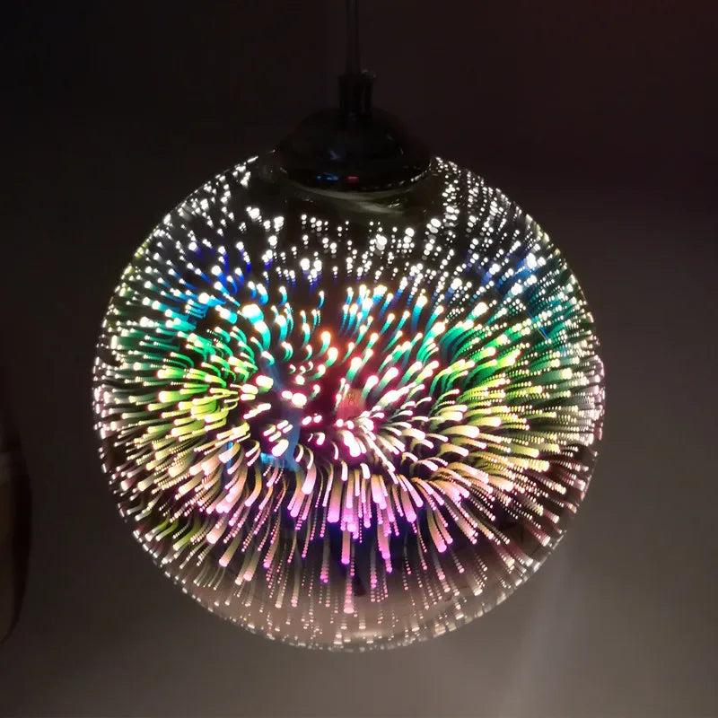 lampe led suspendue design nordique moderne décorative feu d'artifice - vue 4 sur 9