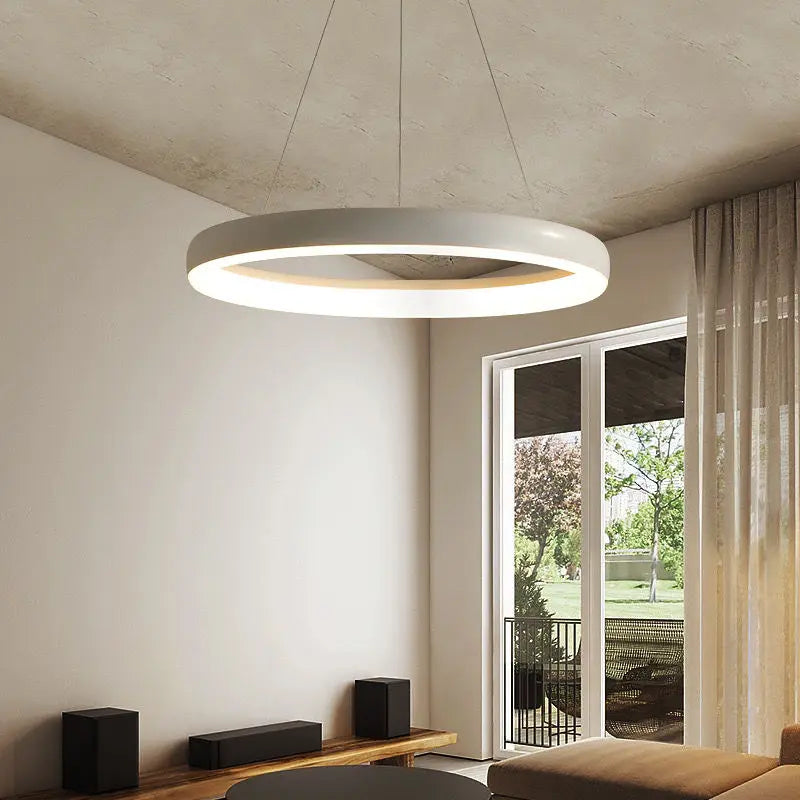 Lustre de salon circulaire moderne minimaliste - vue 5 sur 8