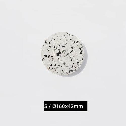 Applique extérieure LED étanche jardin rond intérieur Terrazzo &amp; acrylique décoration fond applique murale terrasse éclairage mural
