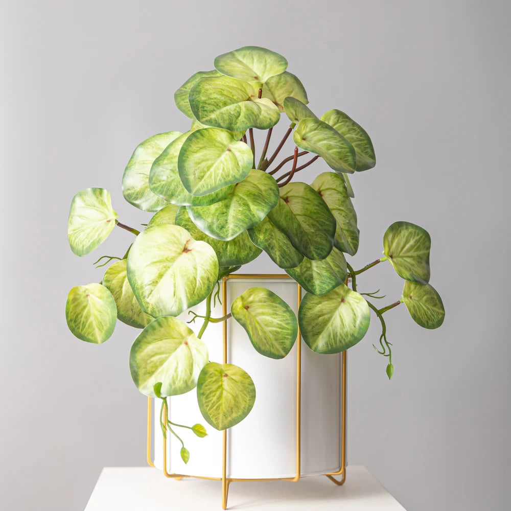 plantes artificielles suspendues en rotin pour décoration intérieure - vue 6 sur 12